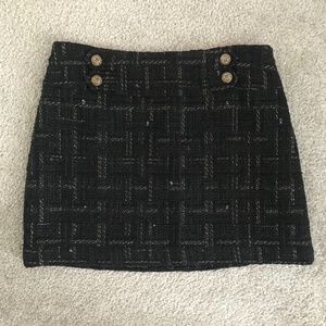 Milly Black/Gold Miniskirt